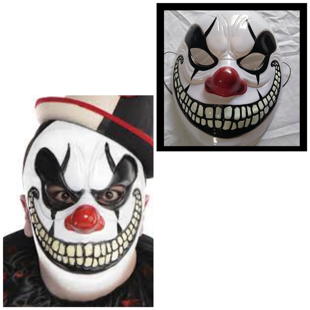 Costumes USA Scary Clown Mask Halloween Costume Horror Haunted House Freak Show